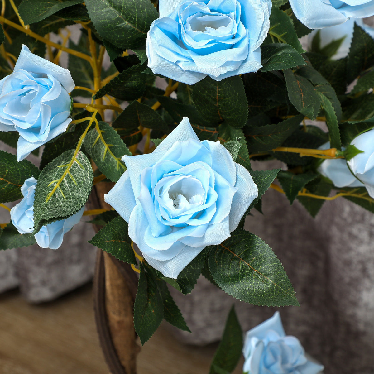 Set of 2 Artificial Rose Potted Plants