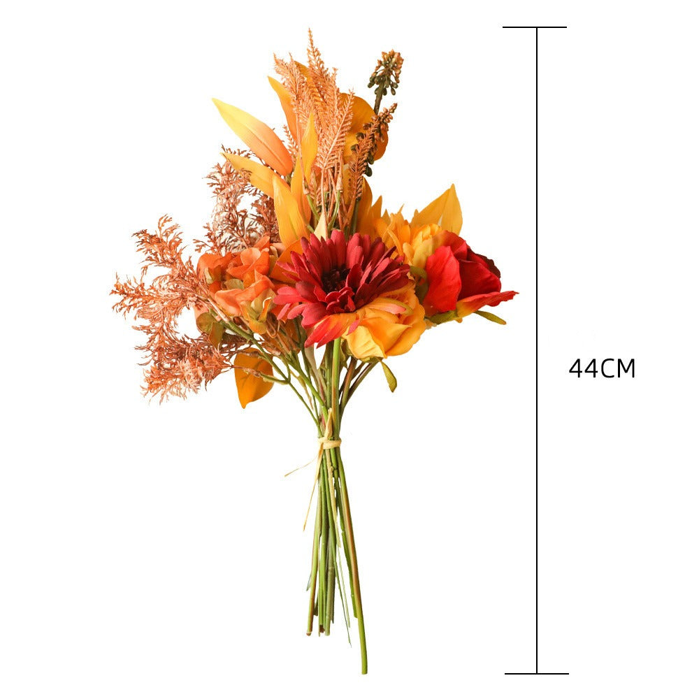 Cloth and Dried Plant Floral Bouquet