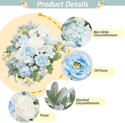 Artificial Silk Peony Flower Bouquet