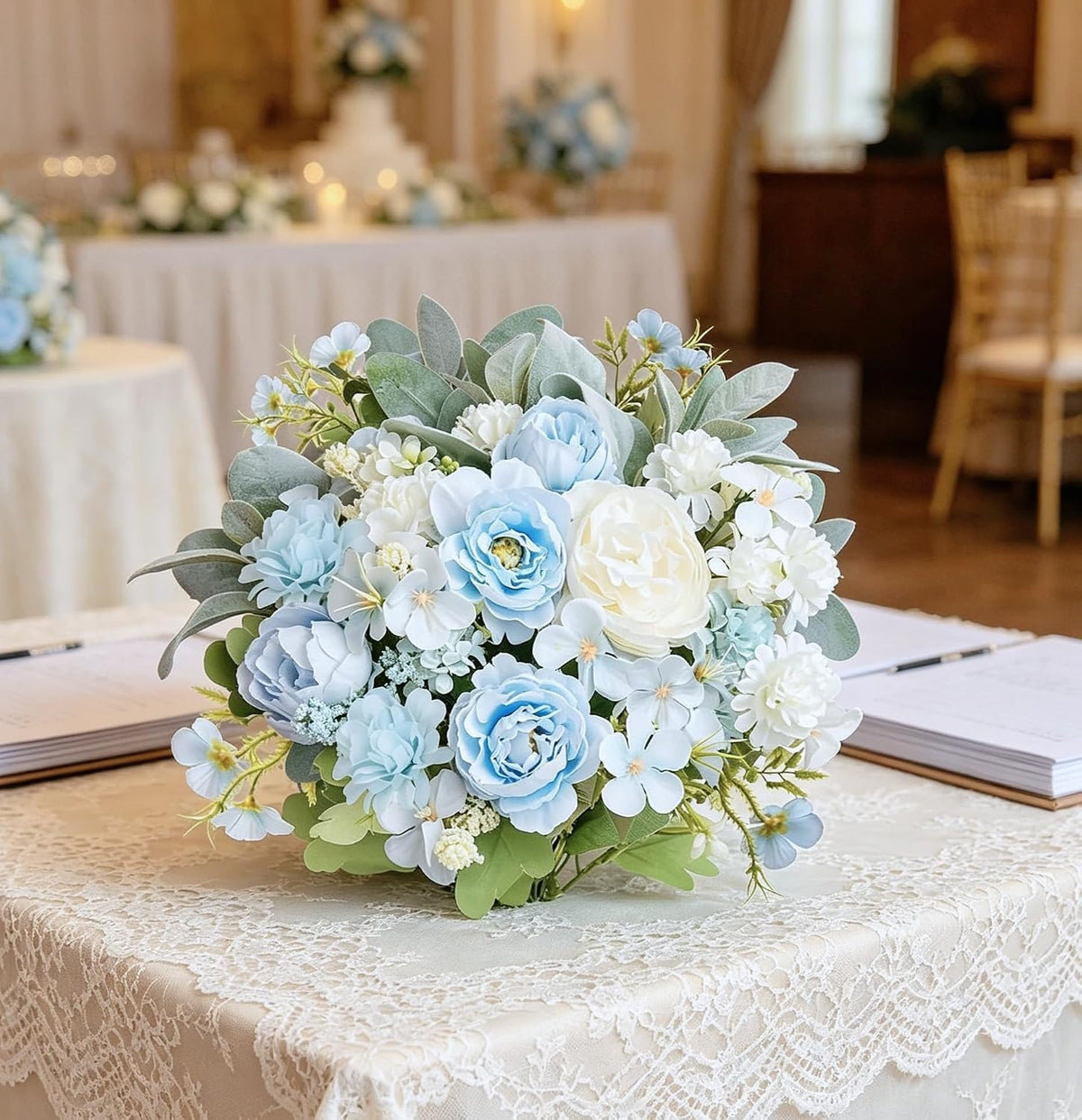 Artificial Silk Peony Flower Bouquet
