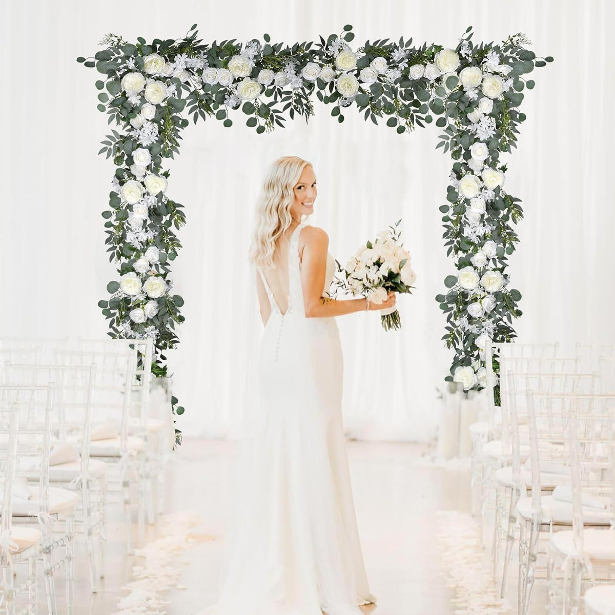 2-Piece Artificial Peony Garland Set
