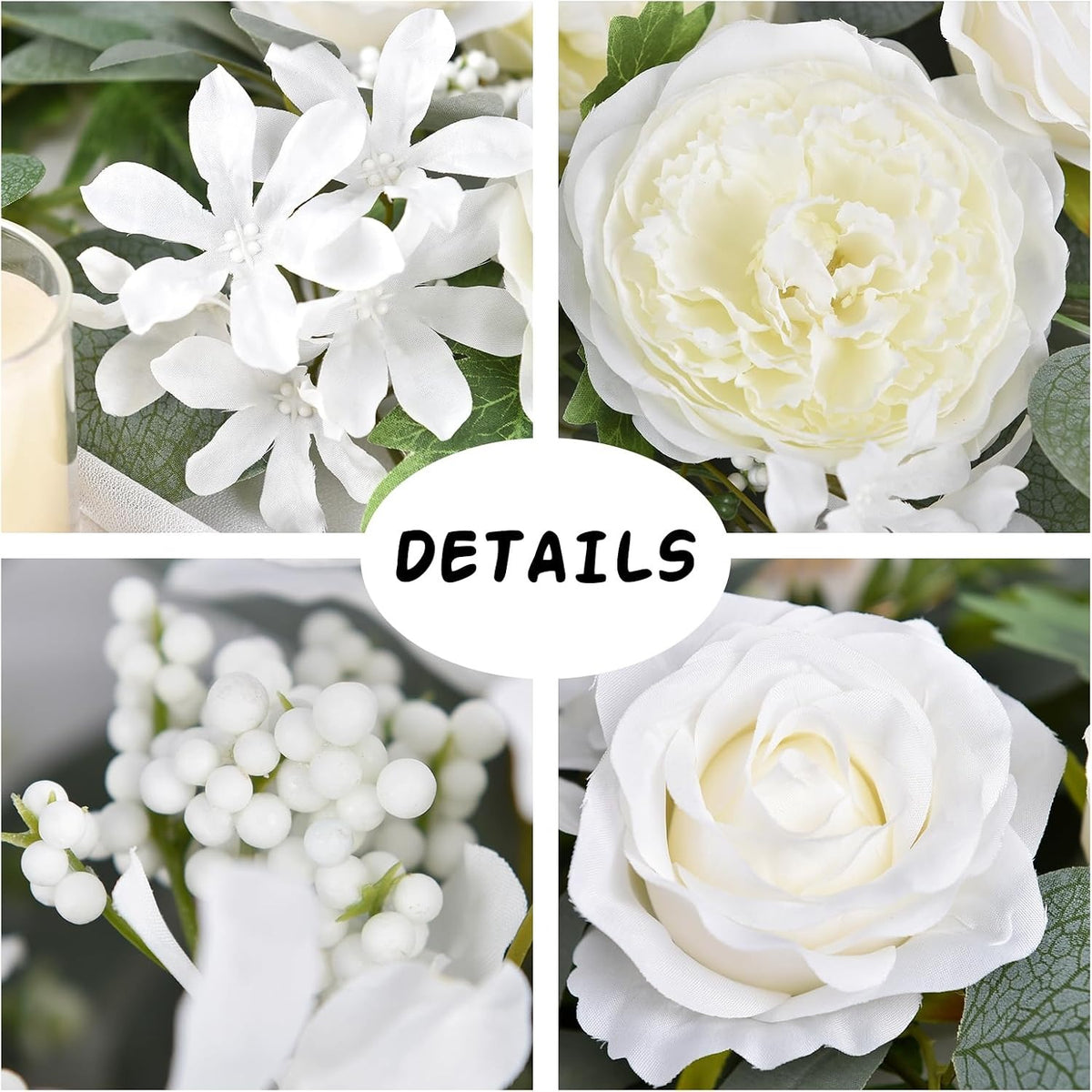 2-Piece Artificial Peony Garland Set