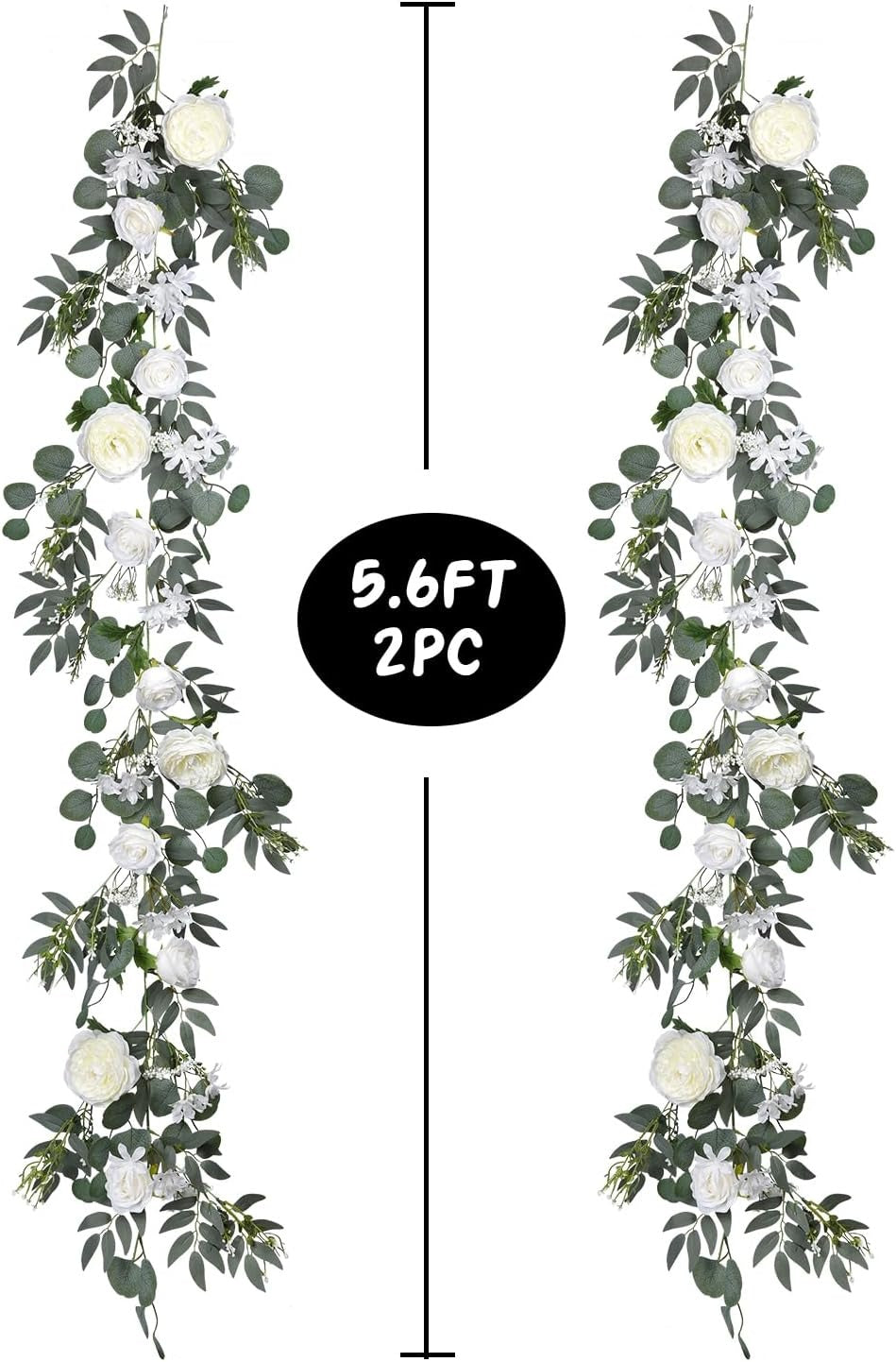 2-Piece Artificial Peony Garland Set