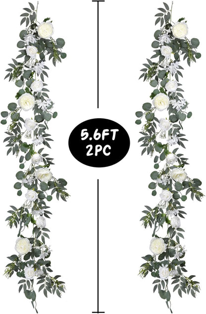 2-Piece Artificial Peony Garland Set