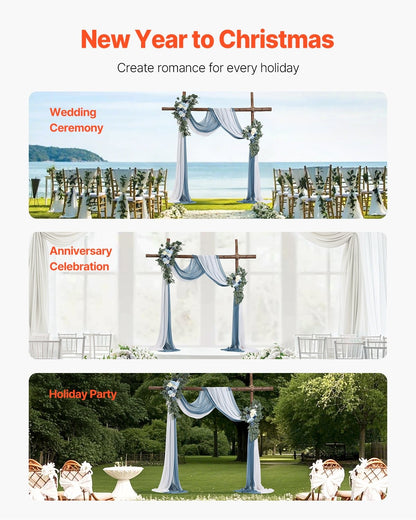 Artificial Silk Arch Flower and Drape Set
