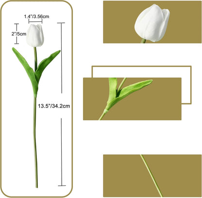 20-Piece Artificial Polyurethane Tulip Set